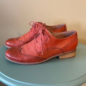Miz Mooz Orange Leather Flats